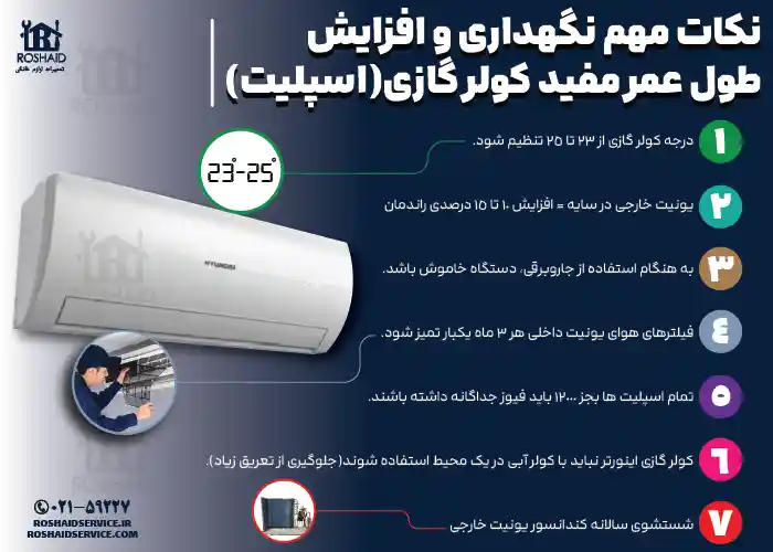 نکات مهم نگهداری و افزایش بازدهی کولرگازی هیوندای Hyundai